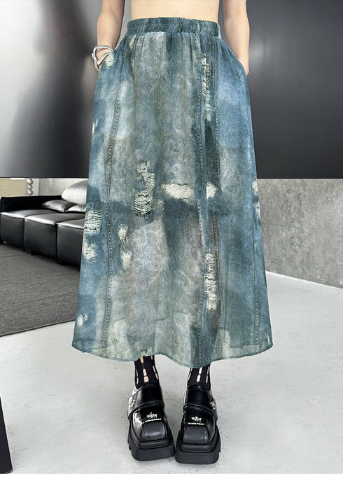 Black Mesh Layered Skirt